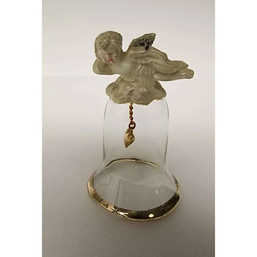 Vintage Christmas Angel Glass Bell Tree Ornament